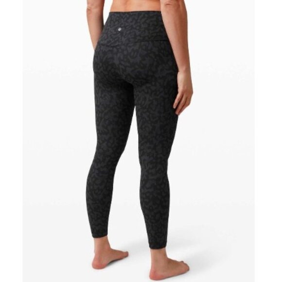 Lululemon Align Pant II 25" Camo Deep Coal Multi / Black size 4 - Picture 2 of 13